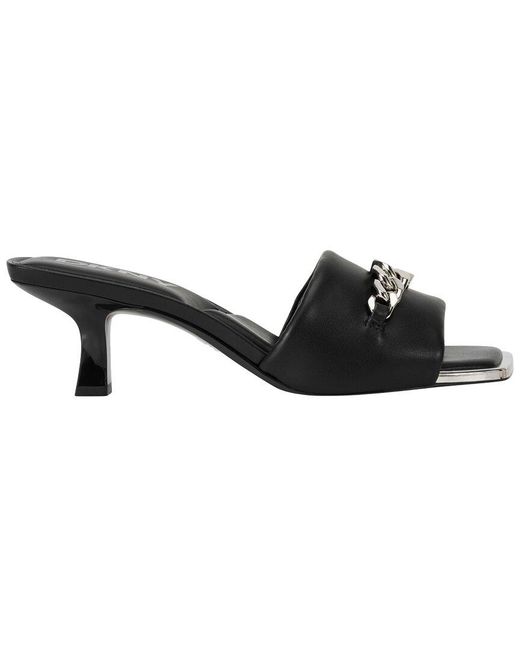 DKNY Black Jileen Chain Sandals