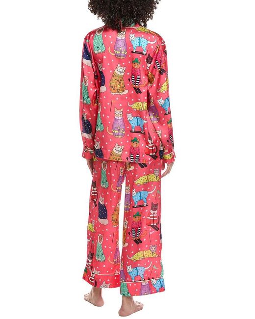 Karen Mabon Red 2Pc Pajama Set