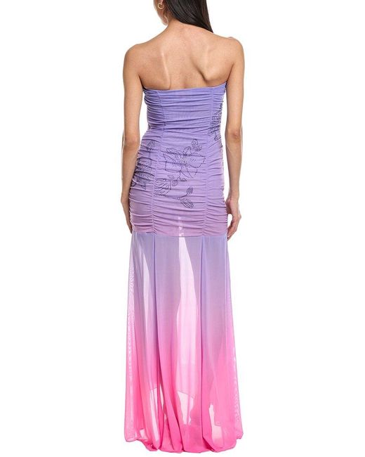Rococo Sand Purple Blake Ruched Gown