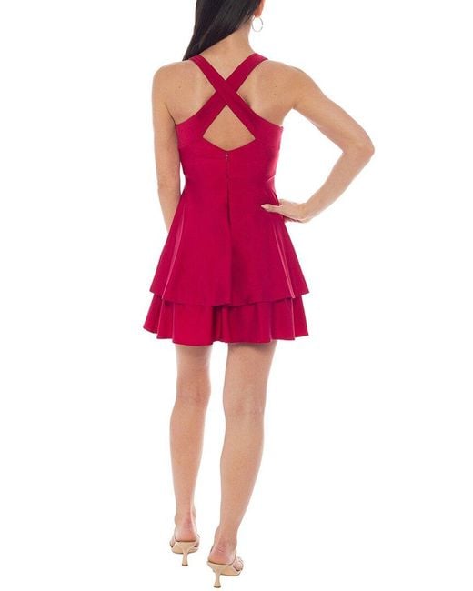 Jump Apparel Red Solid Mini Dress