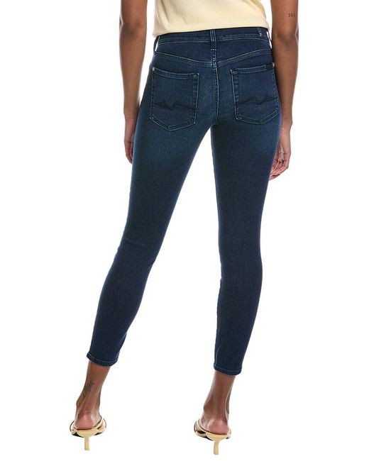 7 For All Mankind Blue Ankle Gwenevere Kaia Ankle Skinny Jean