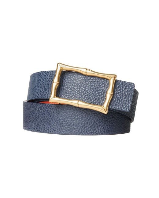 J.McLaughlin Blue Lina Leather Belt