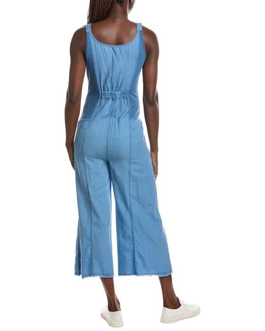 XCVI Blue Crevin Jumpsuit