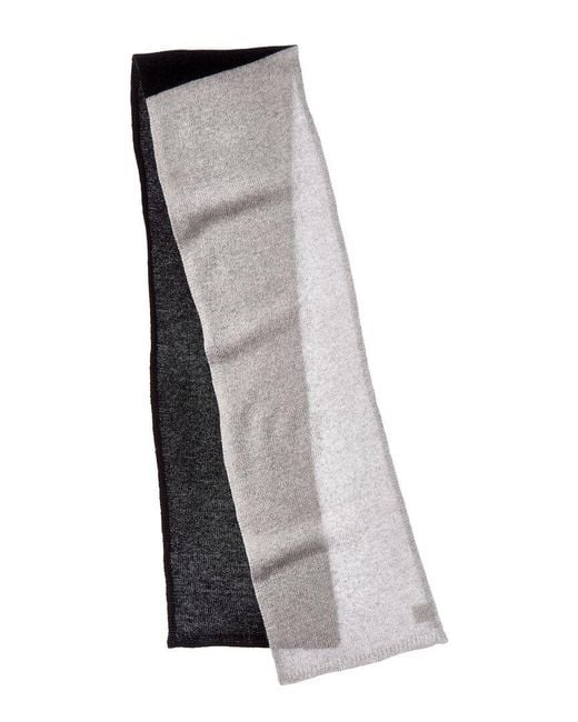 Portolano Black Colorblocked Cashmere Scarf