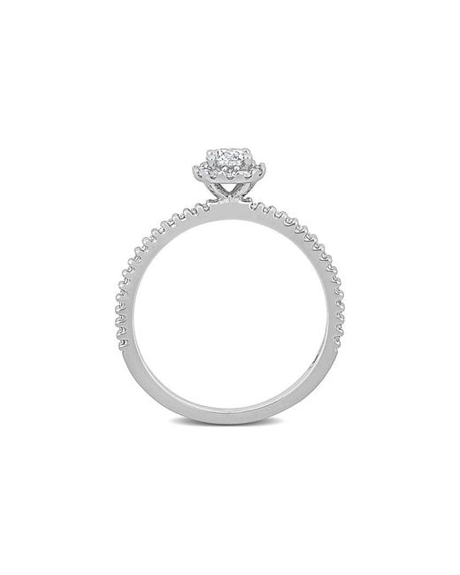 Rina Limor White 14K 0.50 Ct. Tw. Diamond Halo Ring