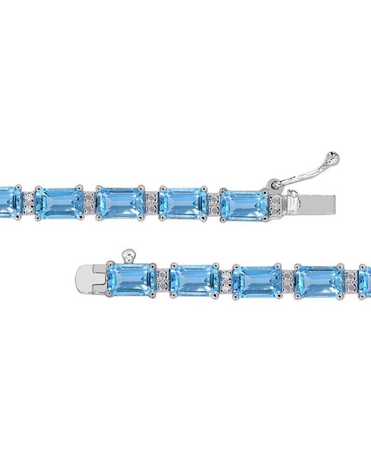 Gemstones Blue 13.27 Ct. Tw. Topaz Tennis Bracelet