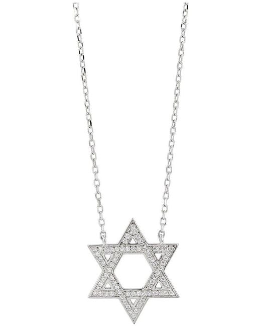 Savvy Cie White Cz Pendant Necklace