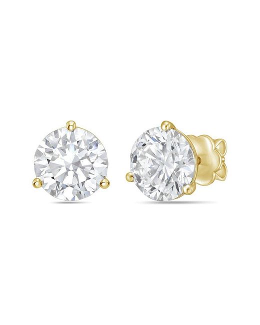 Diana M Metallic Diana M. 14K 15.00 Ct. Tw. Lab-Grown Diamond Stud Earrings