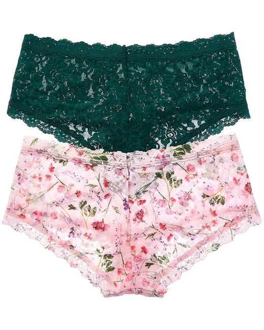 Hanky Panky Green Set Of 2 Signature Lace Boyshort
