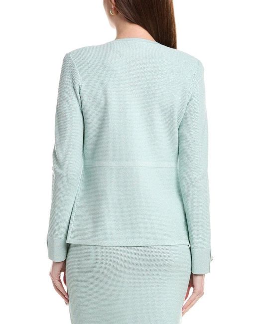 St. John Blue Lurex Pique Jacket