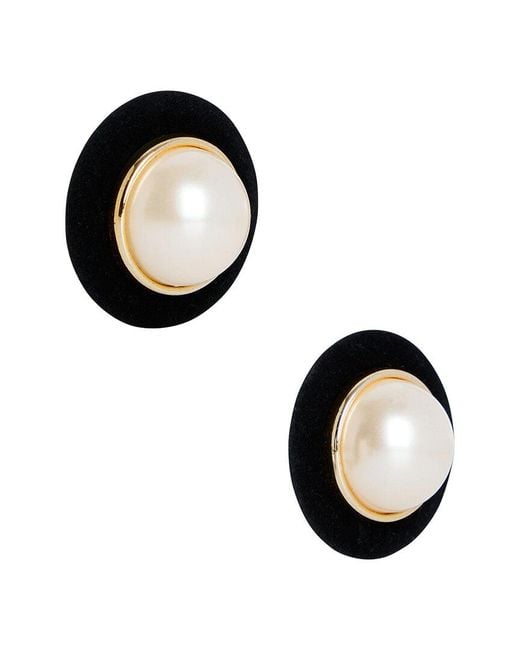 retroféte Black Stud Earrings