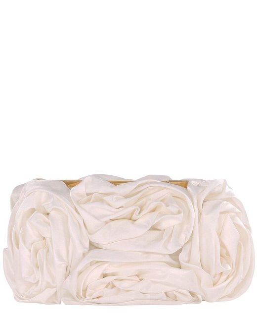 Badgley Mischka Pink Jett Silk Clutch