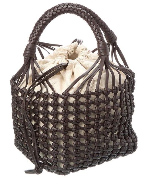 Bottega Veneta Black Medium Leather Tote