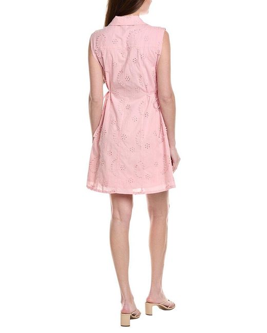 Nanette Lepore Pink Sleeveless Shirtdress