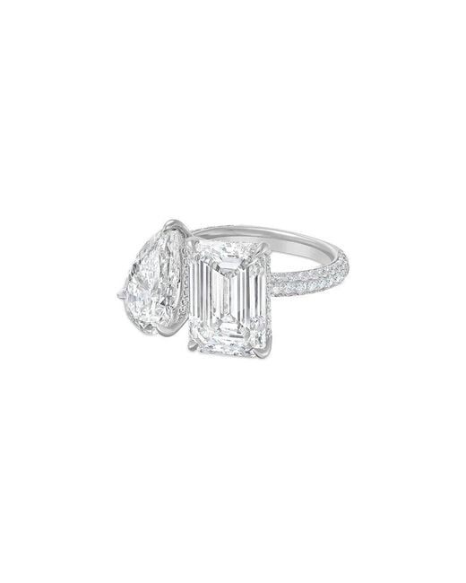 Diana M White Diana M. Platinum.00 Ct. Tw. Lab-Grown Diamond Two-Stone Ring