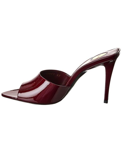 Saint Laurent Red Romy 90 Patent Mule