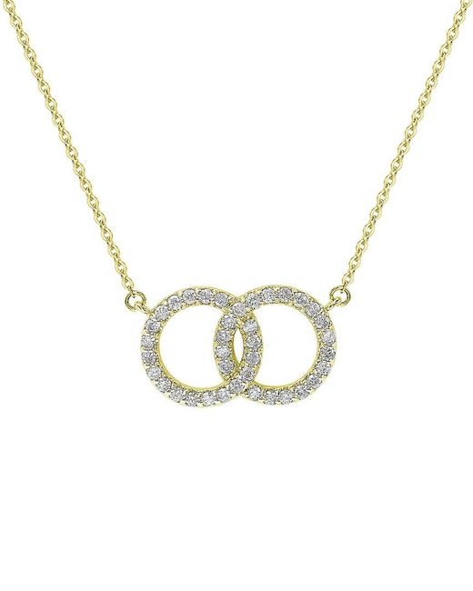 Suzy Levian Metallic 14k 0.50 Ct. Tw. Diamond Interlocking Necklace