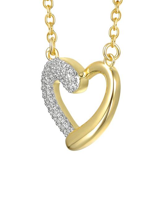 Genevive Jewelry Metallic 14K Diamond Cz Chain Necklace