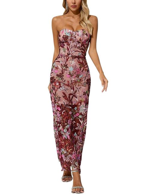 Monique Lagarde Red Maxi Dress