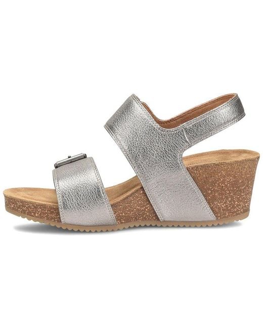 Comfortiva Gray Erlina Leather Sandal