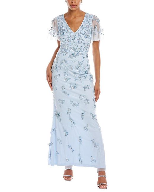 Aidan Mattox Synthetic Flutter Sleeve 