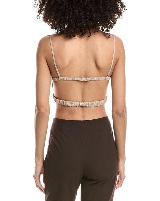 3.1 Phillip Lim Black Cropped Twist Front Cami