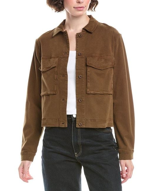 Bella Dahl Brown Flap Pocket Jacket