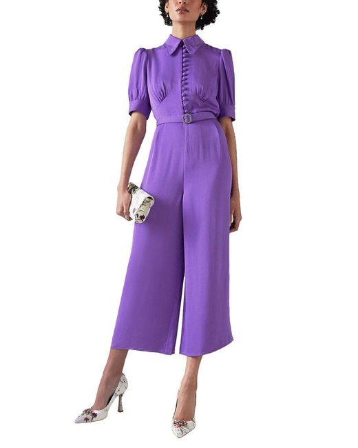L.K.Bennett Purple Aldous Jumpsuit
