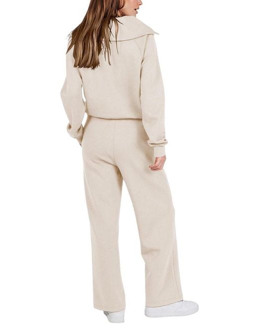 BELLA DESERT Natural Sweatshirt & Pant Set