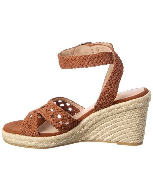 Stuart Weitzman Brown Briar Suede Espadrille Wedge