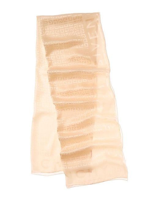 Givenchy Brown 4G Logo Silk Scarf