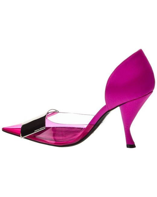 Sergio Rossi Pink Satin Pump