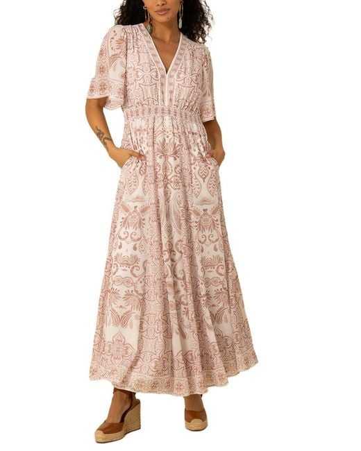 Hale Bob Natural Ellis Maxi Dress