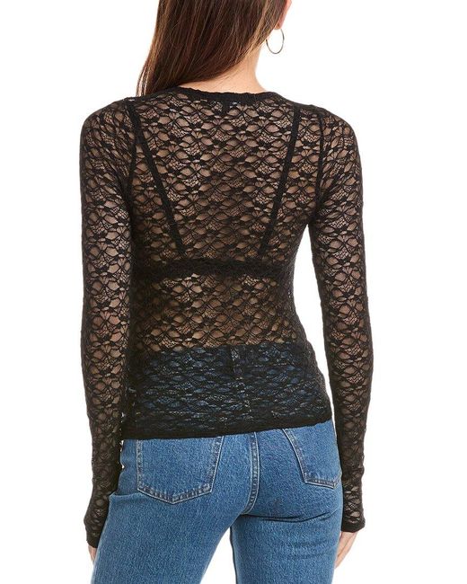 Chaser Brand Black Lace Kevin Top
