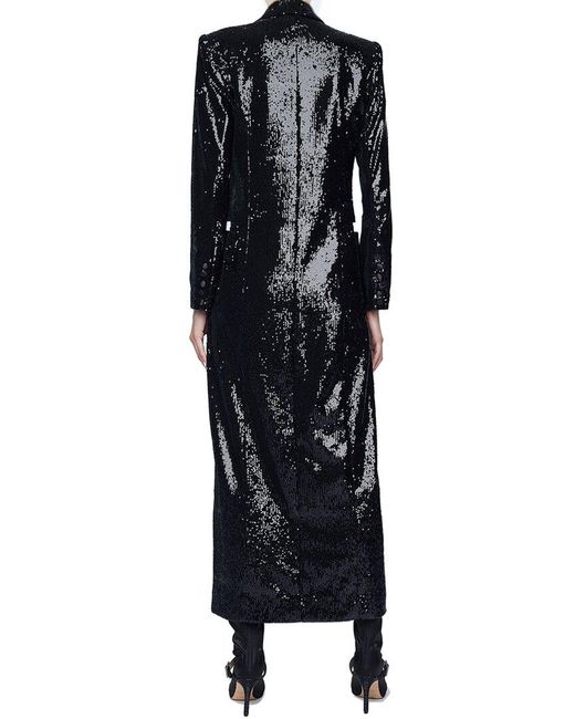 L'Agence Blue Marlowe Long Sequin Jacket