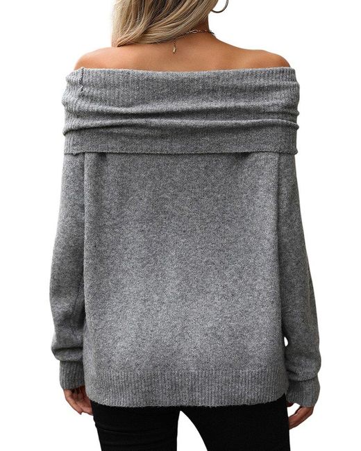 Luna Tuccini Gray Wool-Blend Sweater