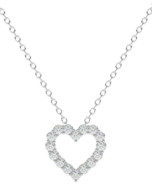 Diamond Select Cuts Metallic 14K 45661.00 Ct. Tw. Diamond Pendant Necklace