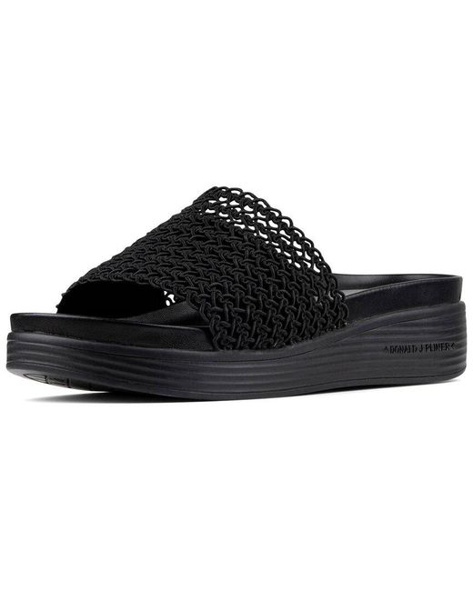 Donald J Pliner Black Frou Sandal