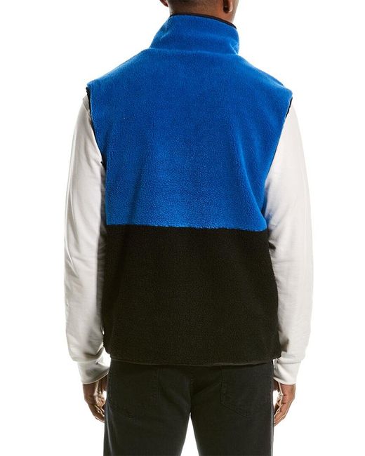 American Stitch Blue Polar Fleece Vest for men