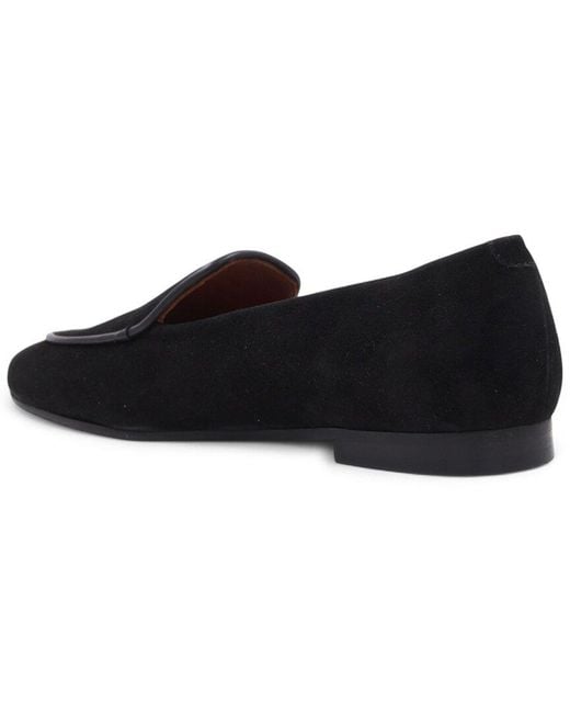 Aquatalia Black Calandra Waterproof Suede Loafer