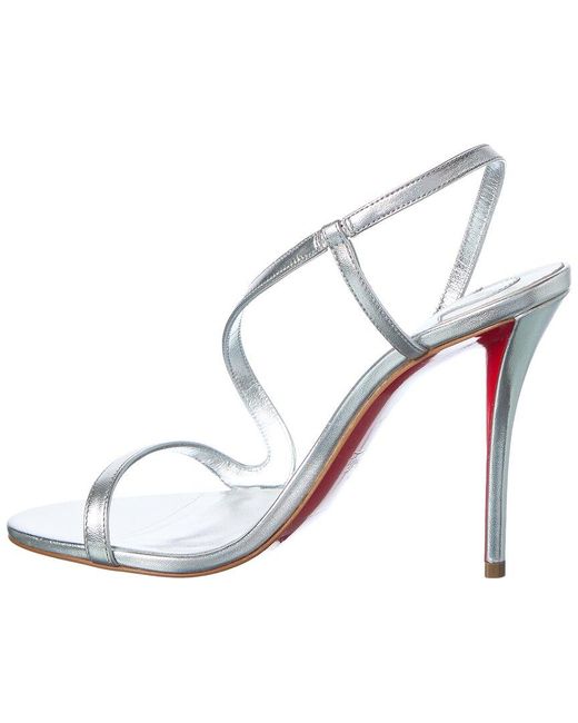 Christian Louboutin White Rosa Z 100 Leather Sandal