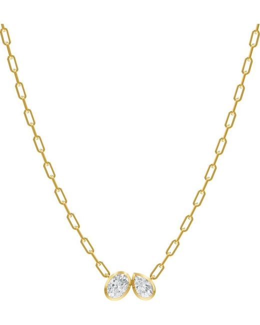 Lab Grown Diamonds Metallic 18K Over 1.70 Ct. Tw. Lab-Grown Diamond Necklace