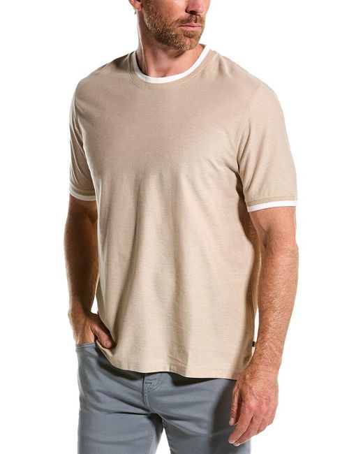 Ted Baker Natural Bowker Regular Fit Textured T-shirt for men