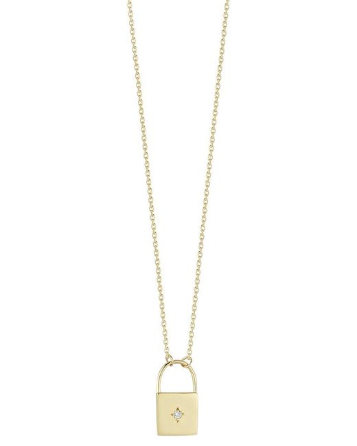 Ember Fine Jewelry Metallic 14K 0.01 Ct. Tw. Diamond Necklace