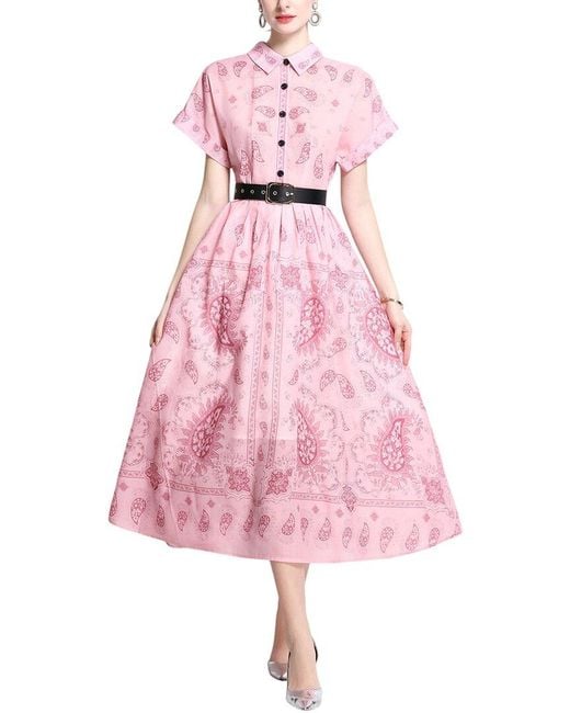 DZA Pink Midi Dress