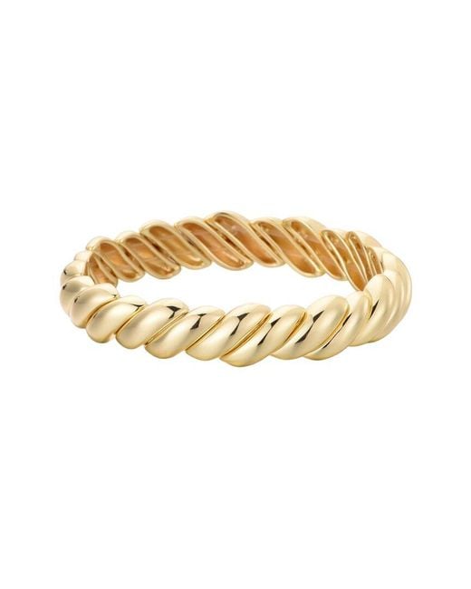 Adornia Metallic 14K Plated Macaroni Stretch Bracelet