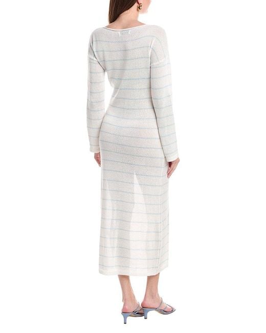 Solid & Striped White The Polly Linen-Blend Maxi Dress