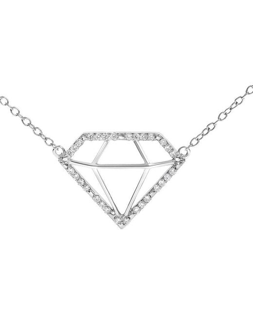 Haus of Brilliance Metallic 0.15 Ct. Tw. Lab-Grown Diamond Pendant Necklace