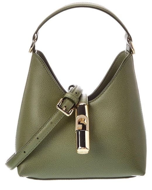 Furla Green Iride Leather Mini Bag