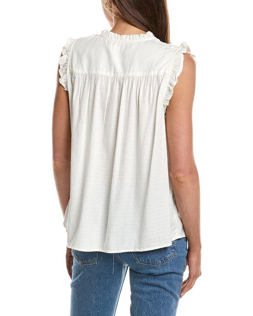 Ichi White Ussun Short Sleeve Top